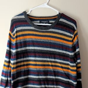 American Eagle Outfitters Men's Striped Crewneck Sweater